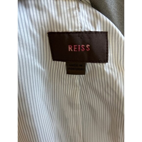 Reiss Single Breasted One Button Suit Women's Gray Tailored Fit Office Siren - Picture 7 of 16